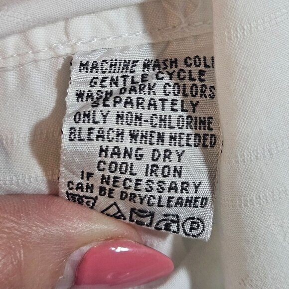 Tommy Bahama Men's Cotton Linen Blend White Long-Sleeve Shirt Boho Beach Travel - Picture 6 of 16